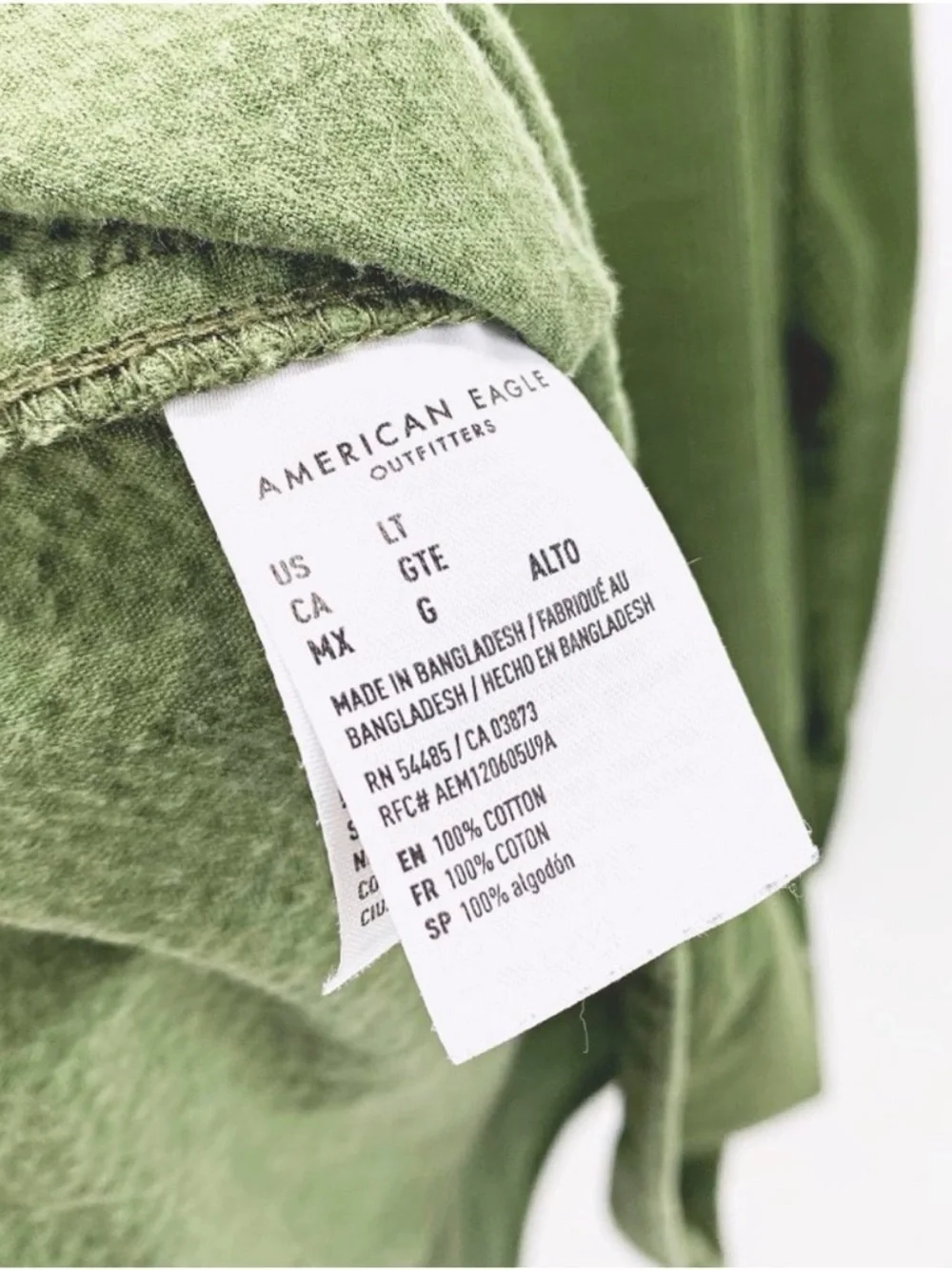 American Eagle Outfitters Green Corduroy Overshirt - Picture 7 of 8